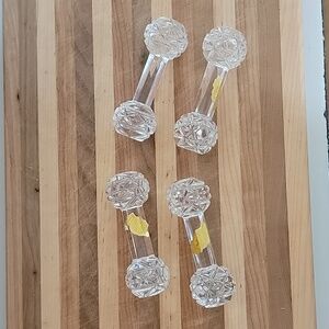 VINTAGE IMPERLUX CRYSTAL KNIFE REST BUNDLE OF 4